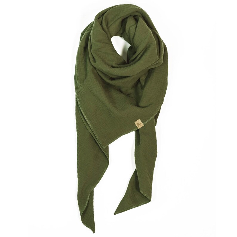XXL Tuch Schal olivgrün khaki oliv grün Damen Herren Halstuch | Etsy