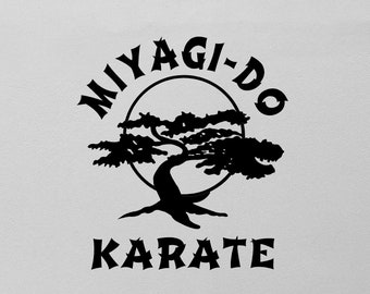 Miyagi-Do Karate Wall Decal Sticker Stencil Cobra Kai Kid Movie Dojo Mural 80s Daniel Bonsai Tree