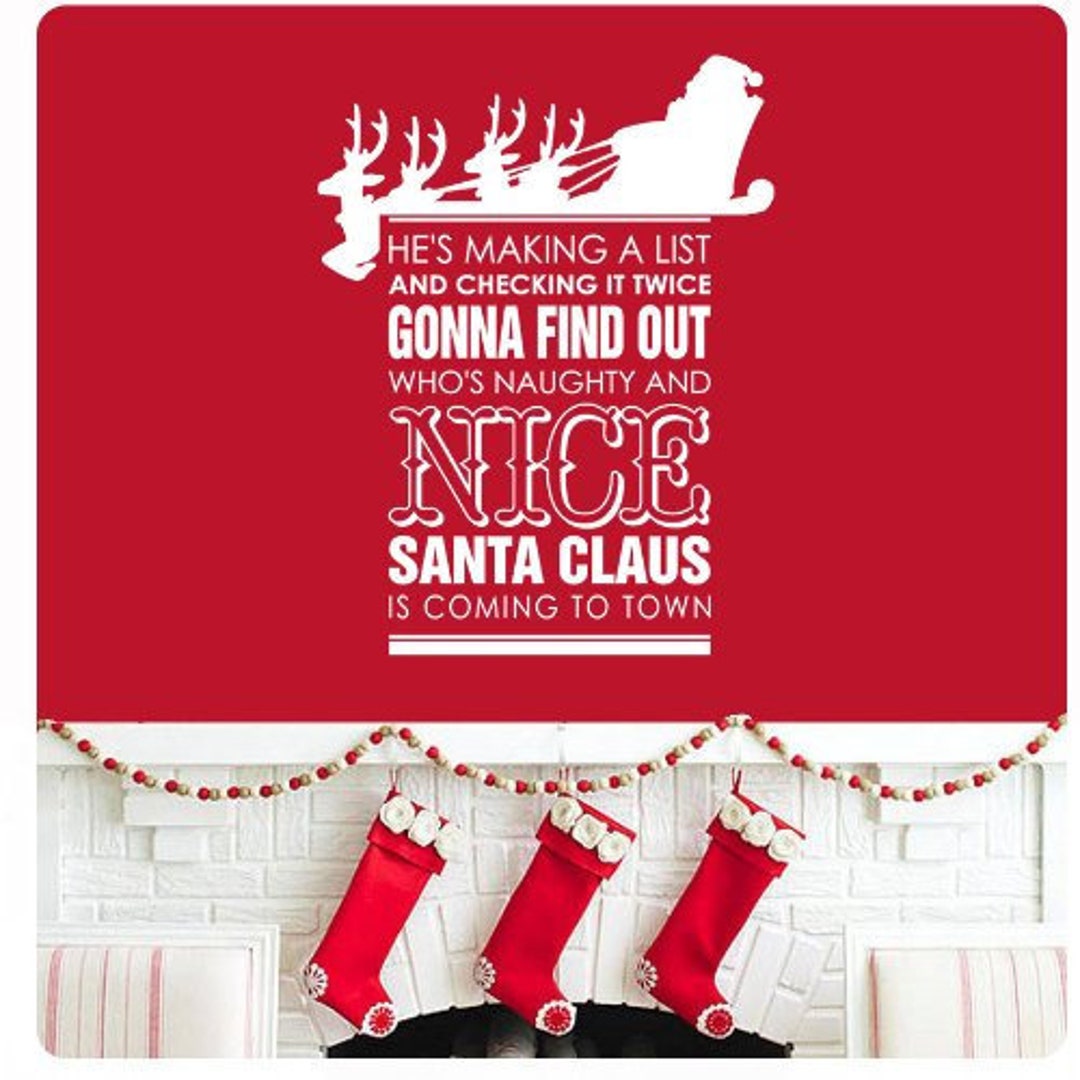 He's Making List Checking It Twice Gonna Find Out Who's Naughty or