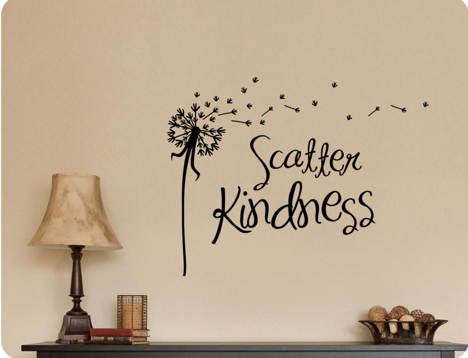 Scatter Kindness Dandelion Blowing in Wind Seeds Inspiration Etsy