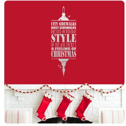 Silver Bells City Sidewalks Busy Dressed in Holiday Style Song The Air There 's Feeling of Christmas Wall Decal Sticker Merry Happy Holidays Silver Bells City Sidewalks Busy Dressed in Holiday Style Song The Air There 's Feeling of Christmas Wall Decal Sticker Merry Happy Holidays