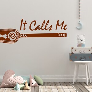 It Calls Me Paddle Wall Decal Sticker Moana Inspired Girl Room Art Mural Hawaii Movie Hawaiian Decor Home Tribal Ocean Lake