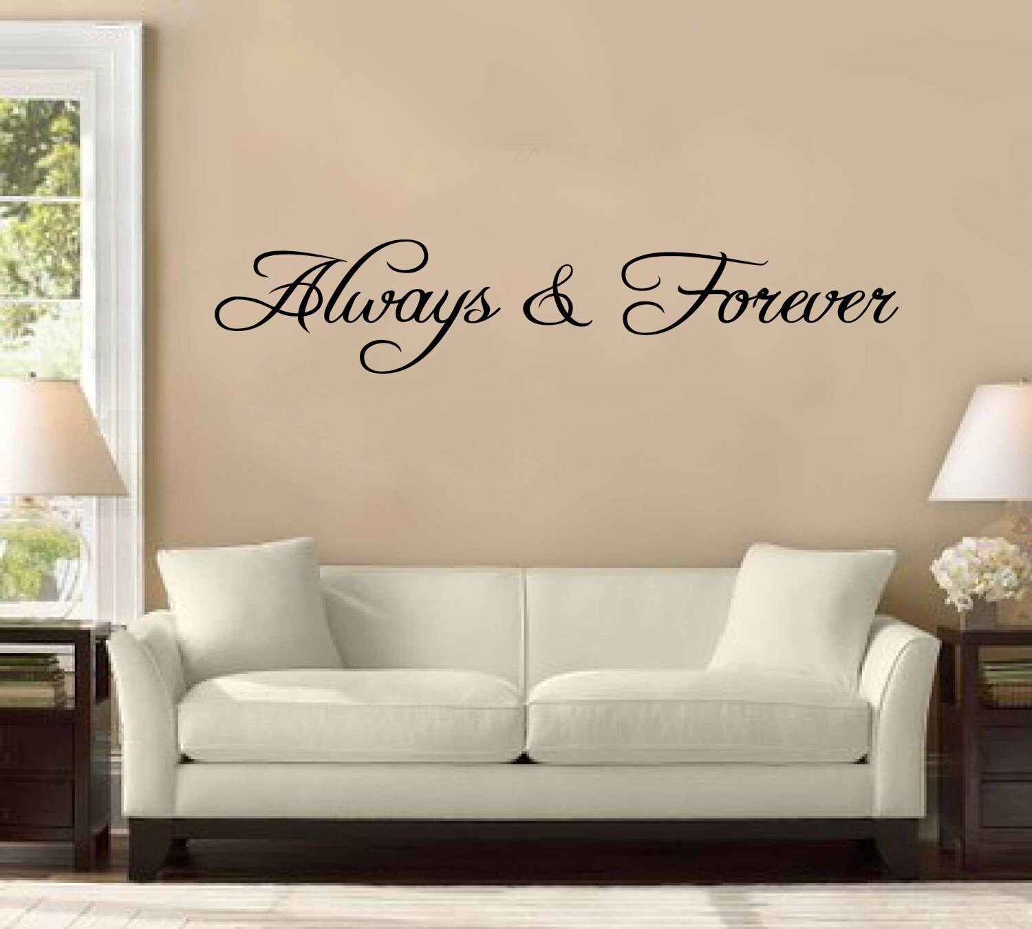 58 Always And Forever Large Wall Decal Sticker Quote Etsy