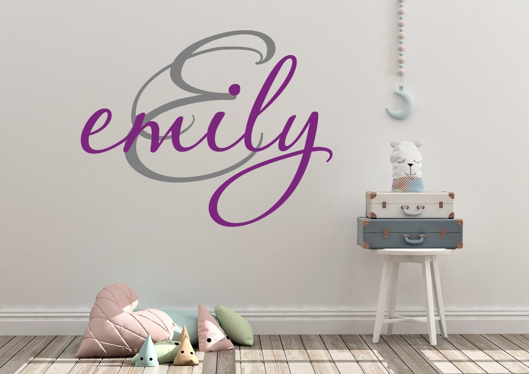 30" CUSTOM Personalized Name Wall Decal Sticker Mural Home Decor Quote ...