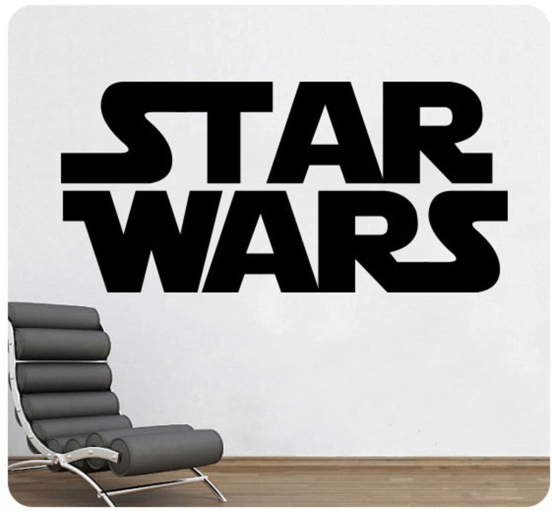 Star Wars Word Theme Wall Decal Sticker Movie Sci Fi Decor Home Art ...