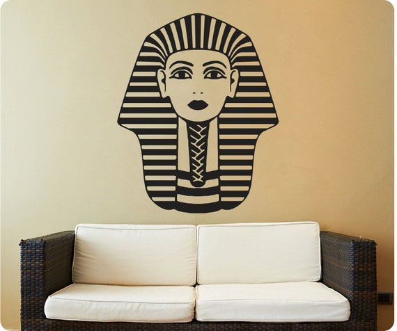 King Tut Pharaoh Egyptian Egypt Wall Decal  Sticker Decor Home Art Deco Design Interior Quote CHOOSE COLOR DIY