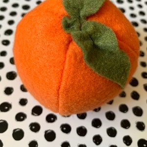 Felt Orange Toy: Handmade Pretend Play Food, Montessori Gift