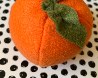 Toy Orange Fruit Felt Orange Felt Food Kids Play Food Pretend Food Montessori Toys Home decor Gift for Vegan Citrus Nursery Dramatic Play