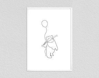Ewok Line Art Print | Star Wars Nursery Decor