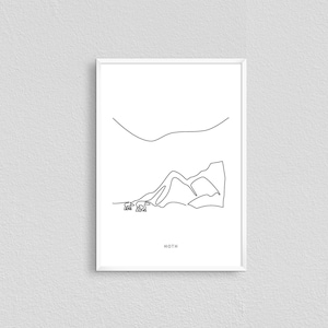 Hoth Star Wars Minimalist Line Drawing | Star Wars Room Decor Poster | Starwar Gift Modern Wall Art Sketch Print