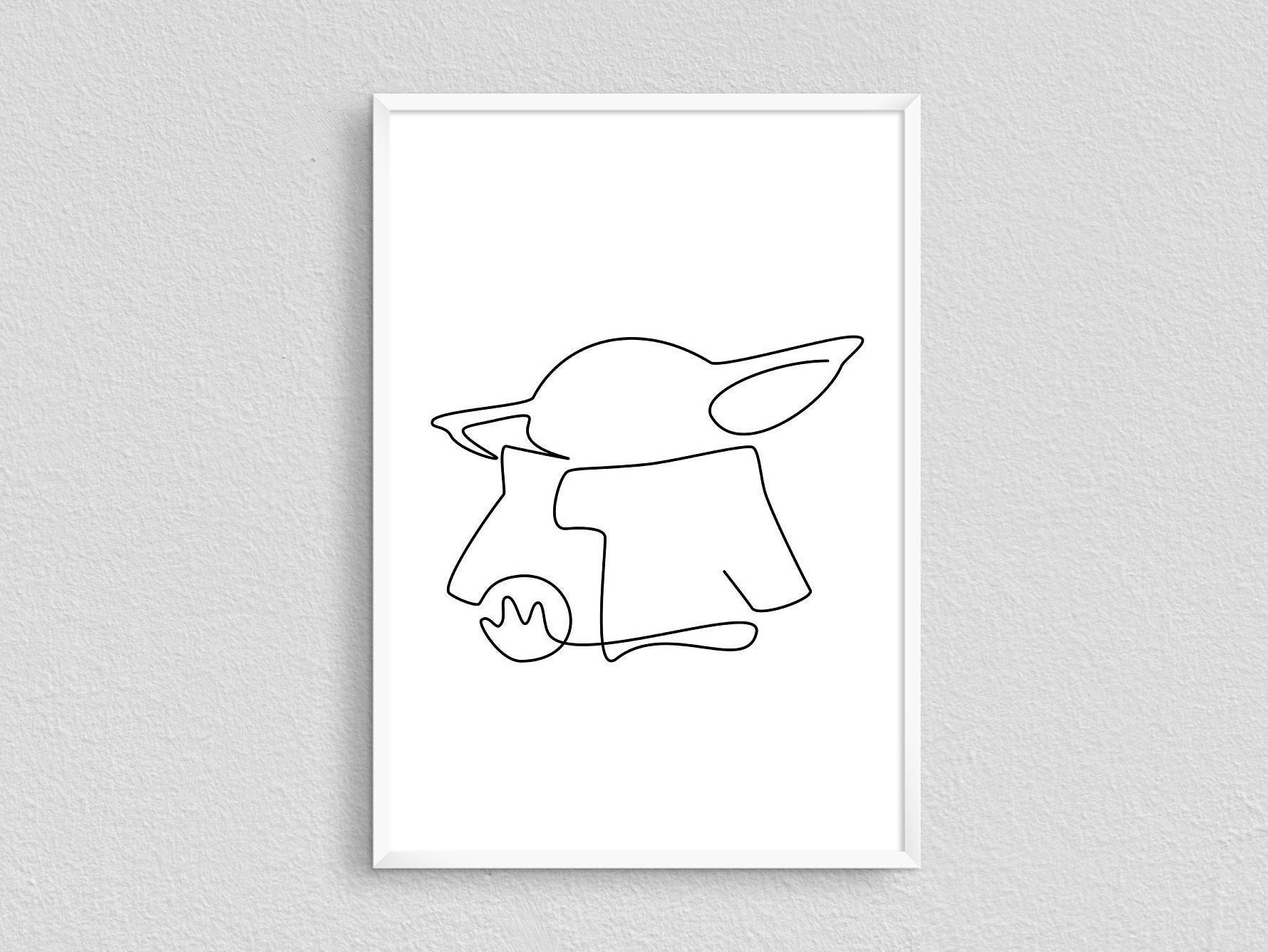 Baby Yoda Grogu Star Wars Mandalorian Minimalist Line Drawing Etsy Baby Yoda Grogu Star Wars Mandalorian Minimalist Line Drawing Etsy