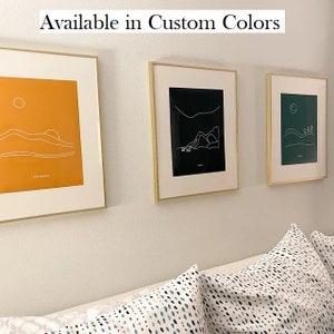 Star Wars Landscape Minimalist Line Art - Set of 3 Prints | Starwars Gift Tatooine Endor Hoth Poster | Nerd Gallery Wall Art image 5