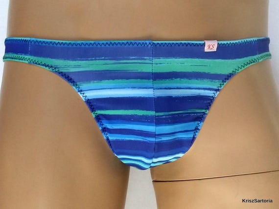 FABIELLO Men Swimwear Underwear Tailor Made Sling slip Thong Custom Colors Fabrics and Size Etsy