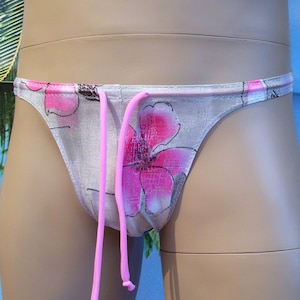 OTELLO CORD - Men slinga thong swimwear, with front cord, made to measure custom colors, fabrics and size