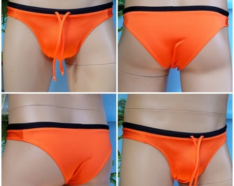 FABURO CORD - Maßgeschneiderter Herren-String-Bikini mit Kordel vorne. Wunschfarben, Stoffe und Größe. Auf Bestellung