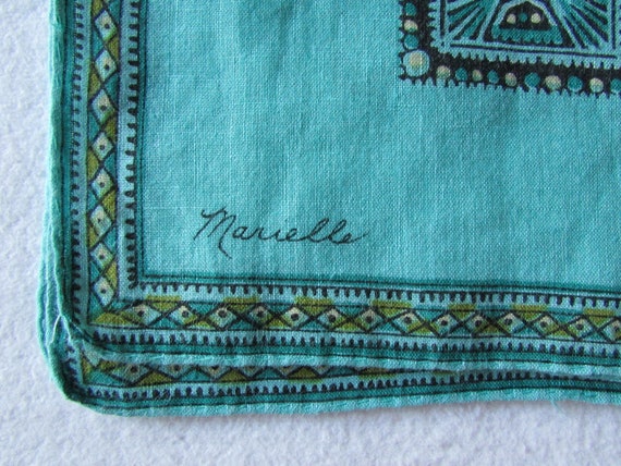 Marielle Vintage Hanky French Designer Hankie Han… - image 3