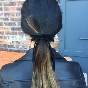 Double Velvet Ribbon Hair Tie