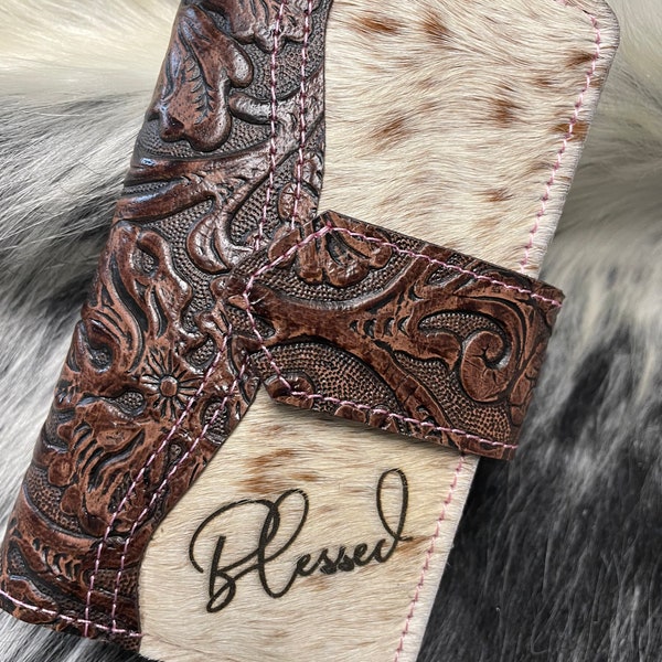Punchy Cell Phone Wallet Cowhide & Leather
