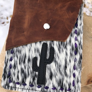 Saddle Rear Cinch Back Billet Pouch. Leather Cowhide. Snap. Phone Case.