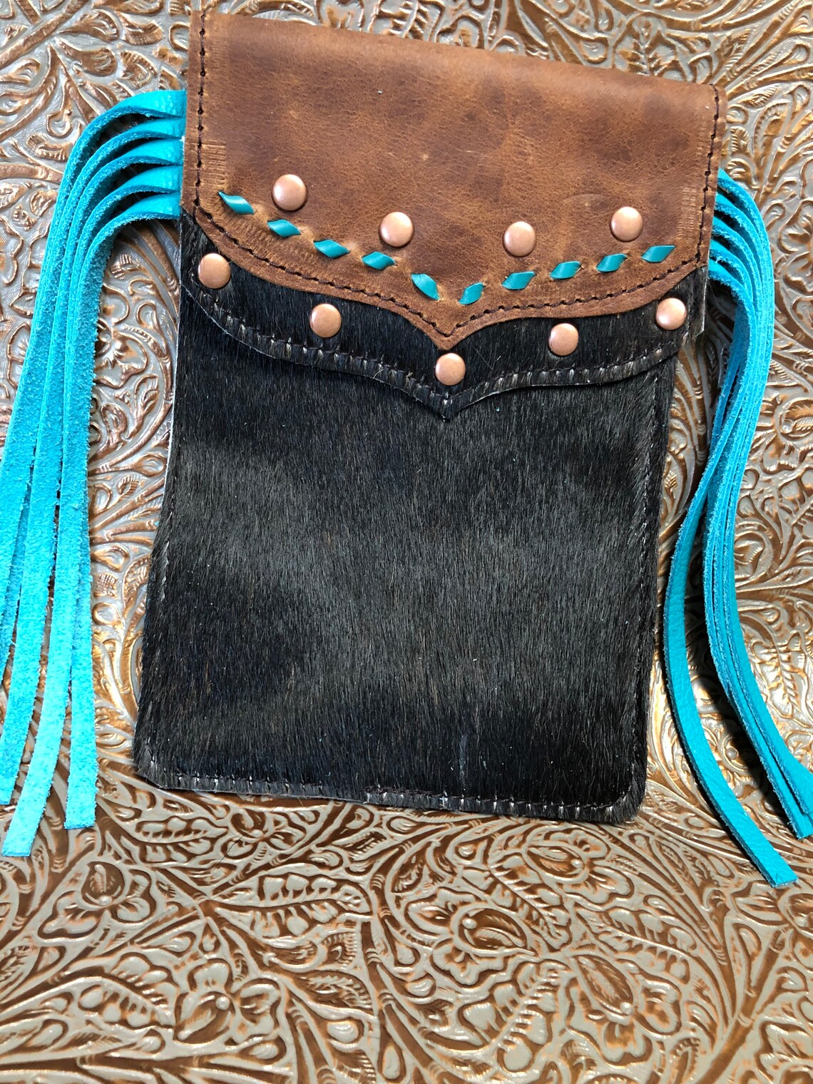 Saddle Rear Cinch Back Billet Pouch. Leather Cowhide. Snap. Etsy UK