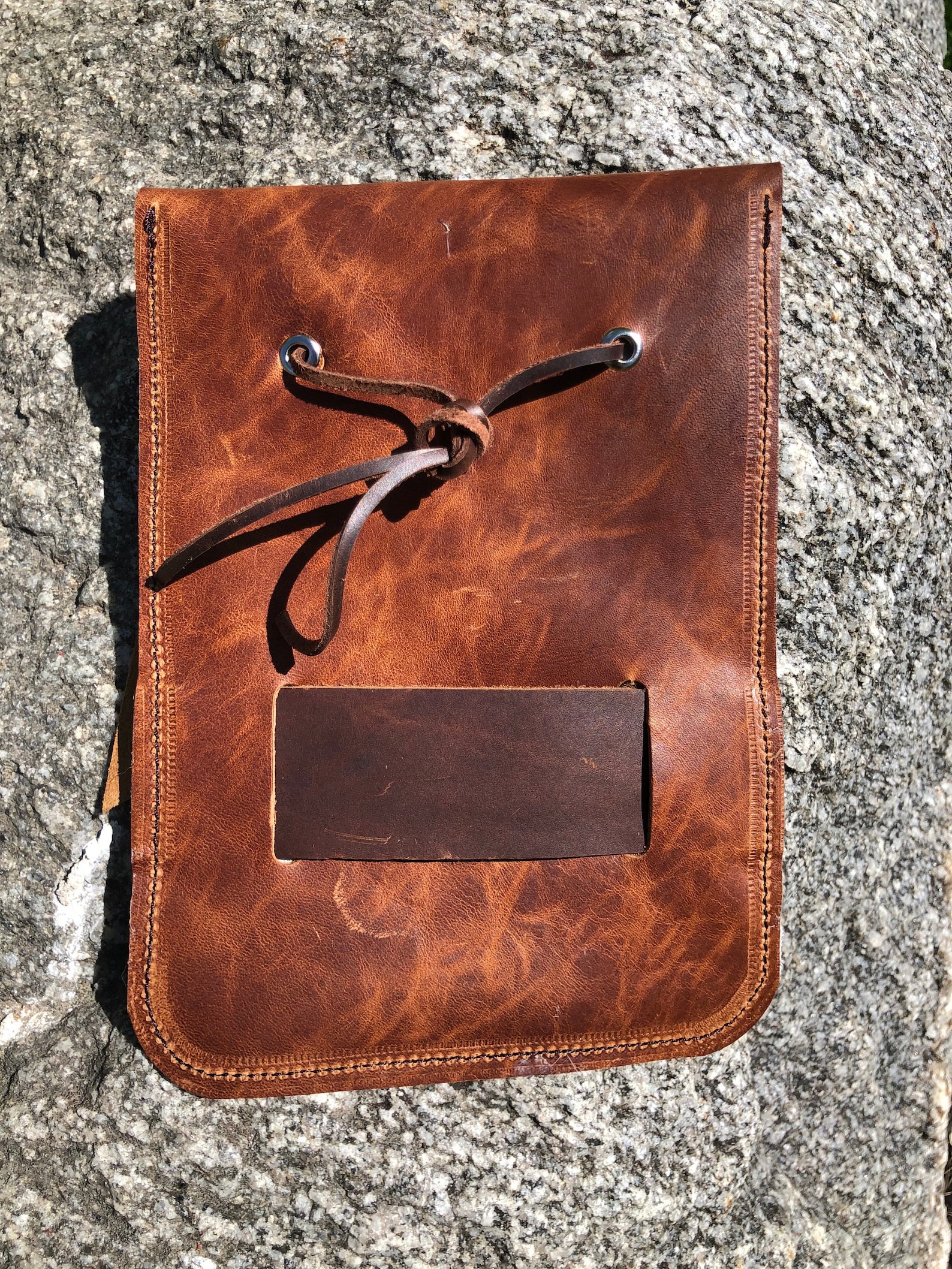 Saddle Rear Cinch Back Billet Pouch. Leather Cowhide. Snap. Phone Case. Etsy