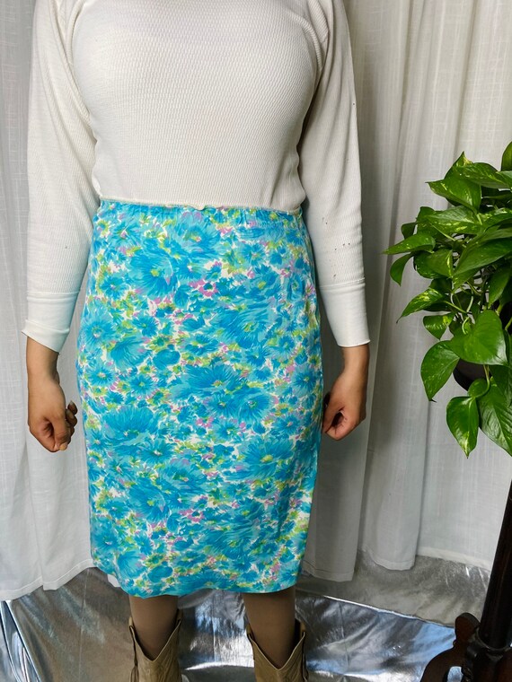 1960s Floral Skirt - image 6