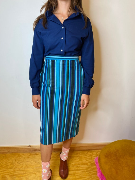 1960s Striped Skirt - image 8