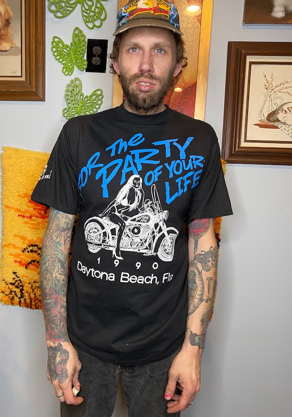 Vintage 1990s Bike Week T-shirt - Etsy