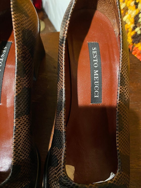 1990s Cow Print Block Heel Pumps - image 7