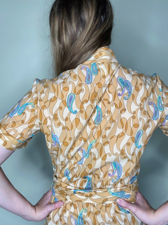 1970s Paisley Blouse - image 4