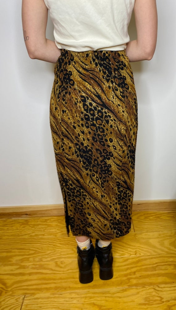 1990s Animal Print Skirt - image 3