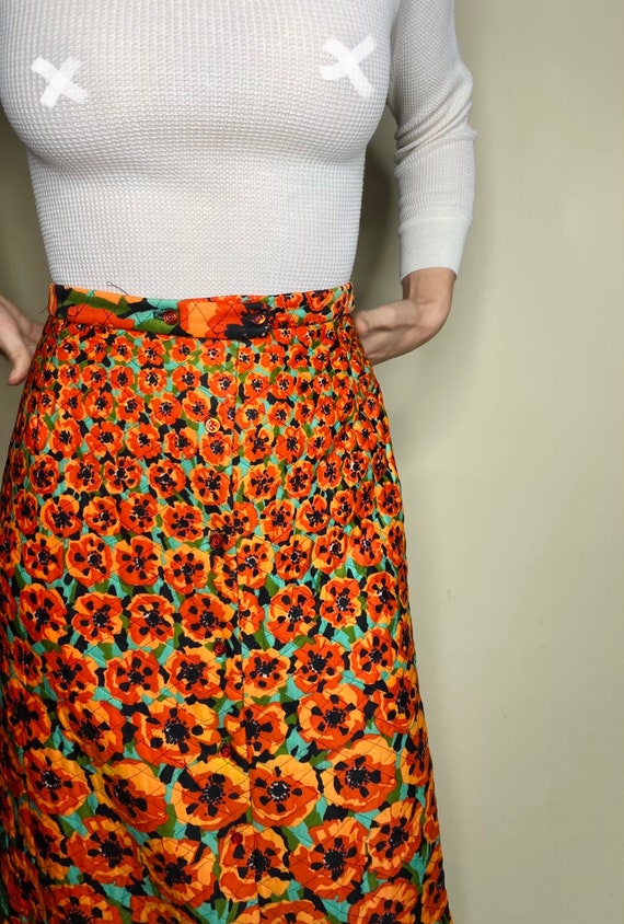 1970s Quilted Maxi Skirt