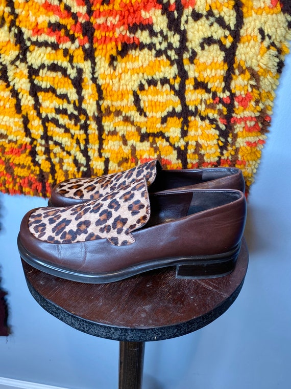 90s Leopard Loafers - image 1