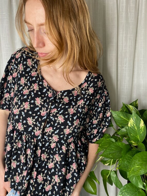 1990s floral blouse - image 4