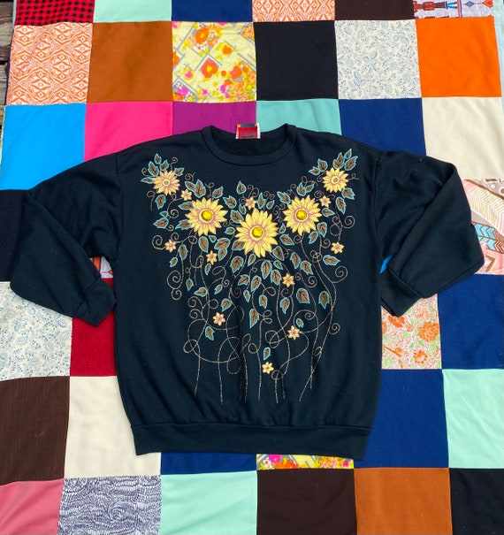 1990s Sunflower Crew Neck