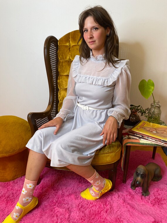 1970s Ruffle Dress