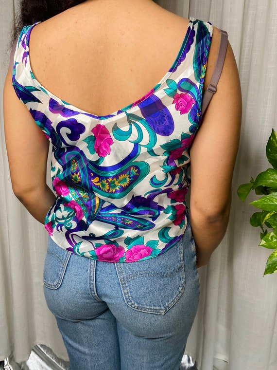 90s silk tank top - image 3