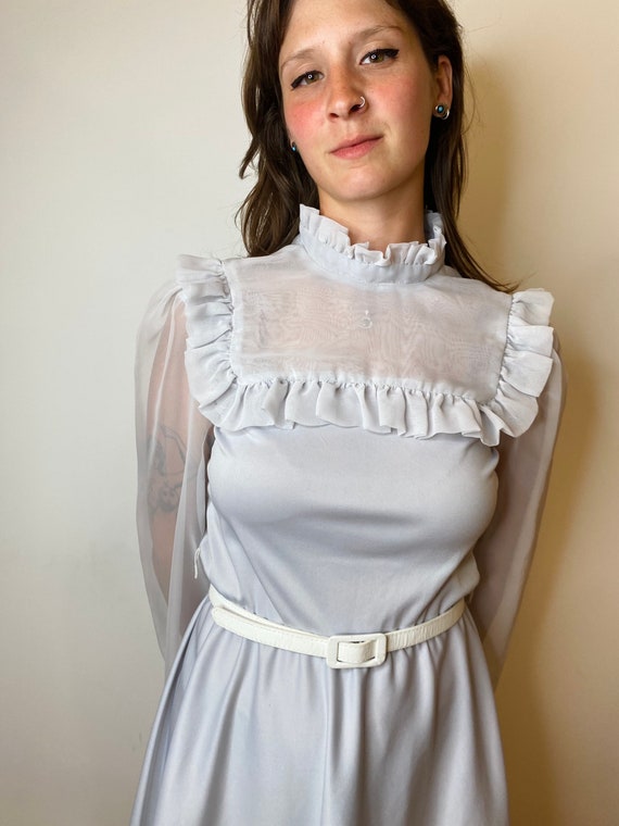 1970s Ruffle Dress - Gem