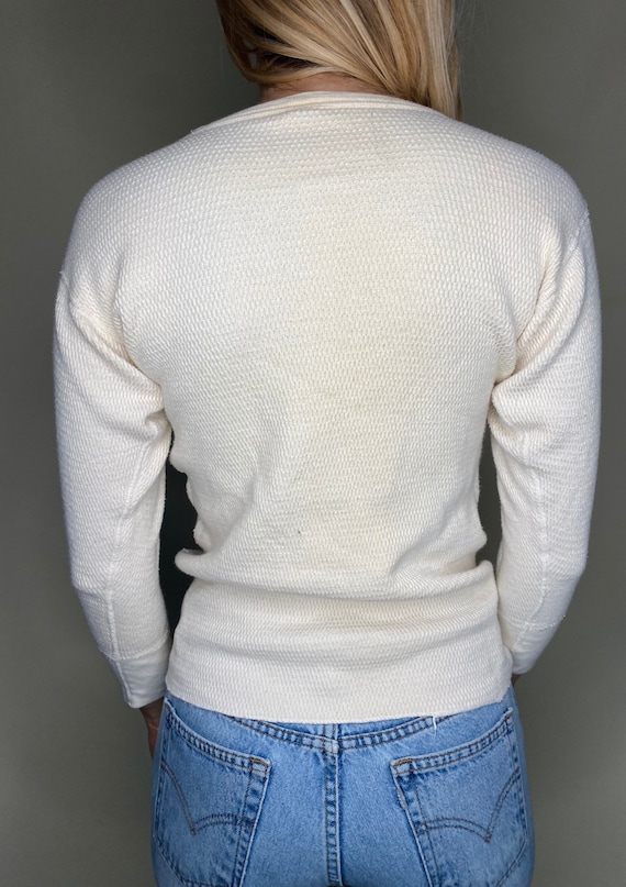 CLASSIC LOGO DISTRESSED THERMAL LS / DIRT WHT
