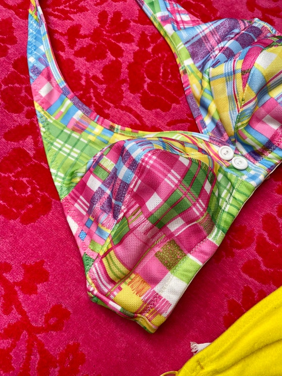 1960s Plaid Bikini Top - image 6