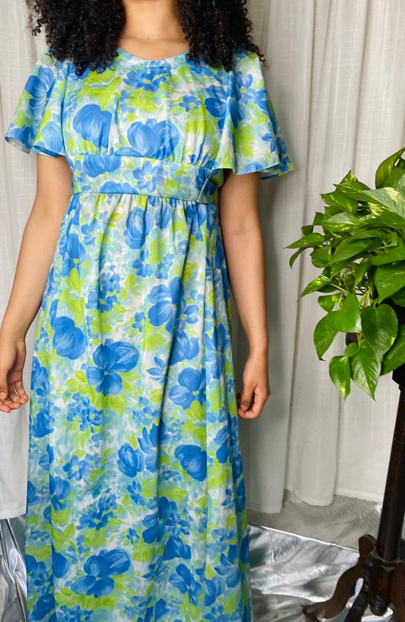 1970s floral maxi dress - image 2