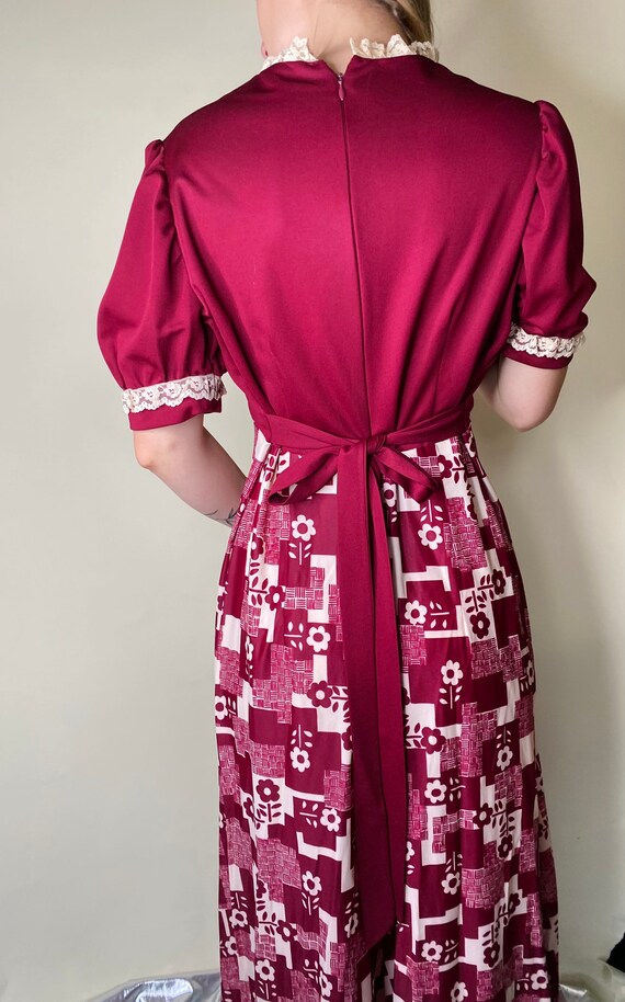 1970s Floral Maxi Dress - image 6