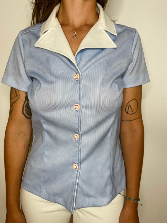 1970s Sailor Blouse - image 8