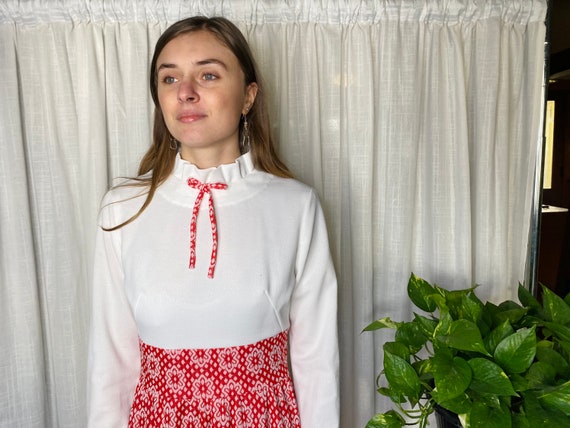 1970s Prairie Maxi Dress