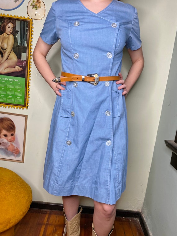 1970s Work/Uniform Dress - image 4