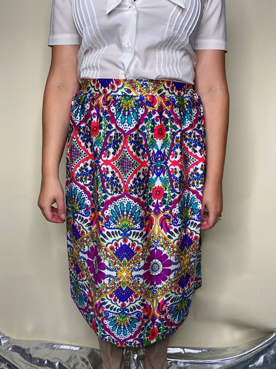 1960s Floral Skirt - image 2