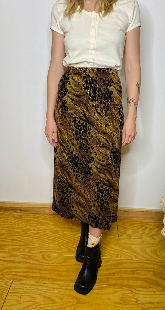 1990s Animal Print Skirt - image 6