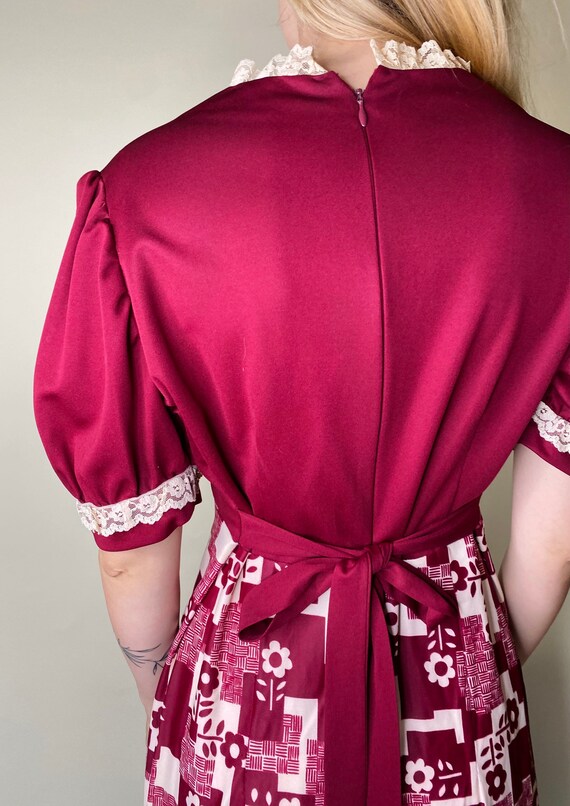 1970s Floral Maxi Dress - image 8