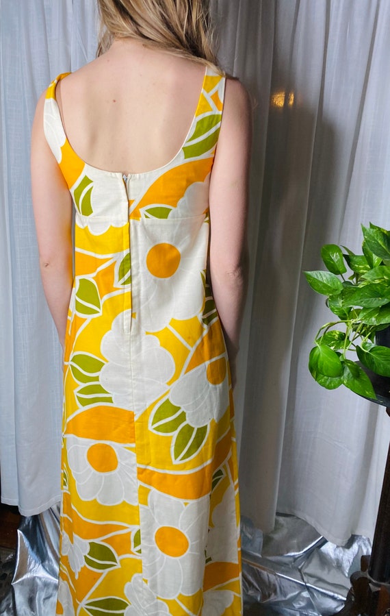 1960s Floral Maxi - image 4