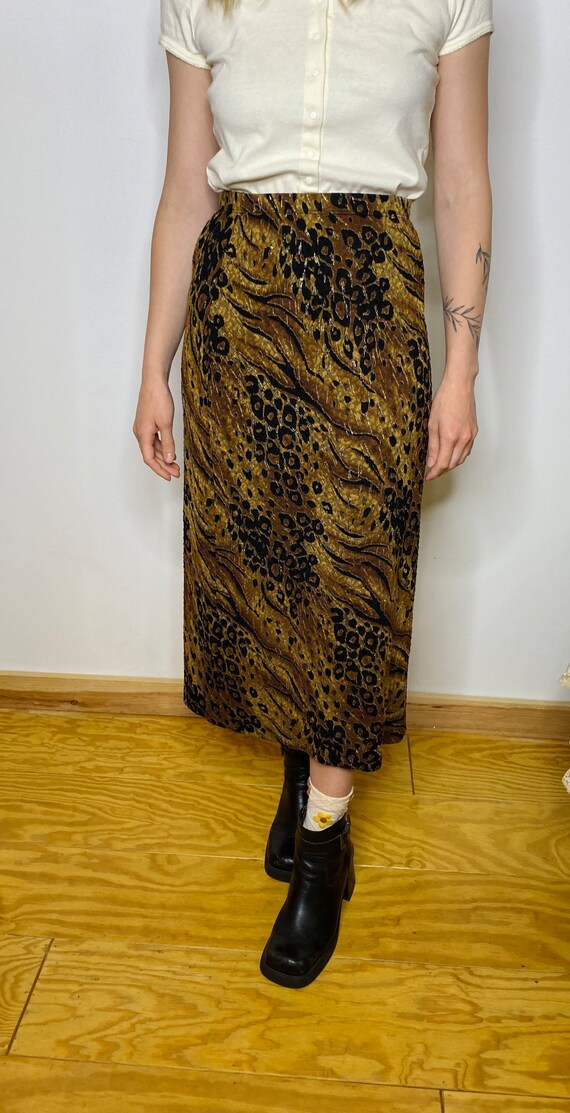 1990s Animal Print Skirt - image 9